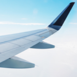 airplane wing in air